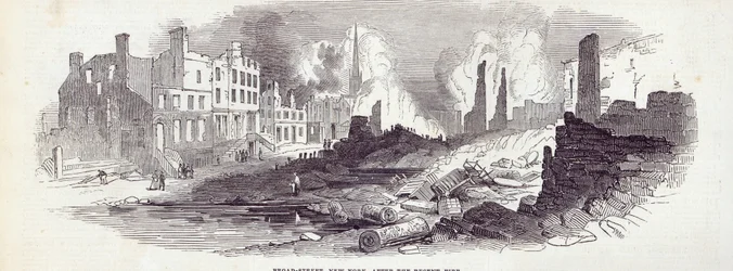 Broad-street, New York, dopo il recente incendio, da 
